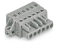 1-conductor female plug; clamping collar; 2.5 mm; Pin spacing 5 mm; 24-pole; 2,50 mm; gray