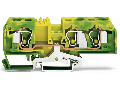 3-conductor ground terminal block; 10 mm; suitable for Ex e II applications; center marking; for DIN-rail 35 x 15 and 35 x 7.5; CAGE CLAMP; 10,00 mm; green-yellow