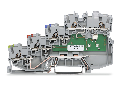 4-conductor sensor terminal block; LED (yellow); for PNP-(high-side) switching sensors; with ground contact; 1 mm; Push-in CAGE CLAMP; 1,00 mm; gray