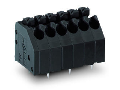 THR PCB terminal block; push-button; 1.5 mm; Pin spacing 3.5 mm; 7-pole; Push-in CAGE CLAMP; 1,50 mm; black