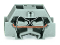 4-conductor terminal block; without push-buttons; with snap-in mounting foot; for plate thickness 0.6 - 1.2 mm; Fixing hole 3.5 mm ; 2.5 mm; CAGE CLAMP; 2,50 mm; orange