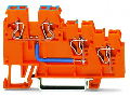 3-conductor sensor supply terminal block; Internal commoning, 9 A; with colored conductor entries; 2.5 mm; CAGE CLAMP; 2,50 mm; orange