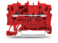 2-conductor through terminal block; 1.5 mm; suitable for Ex e II applications; side and center marking; for DIN-rail 35 x 15 and 35 x 7.5; Push-in CAGE CLAMP; 1,50 mm; red