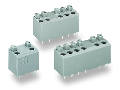 PCB terminal block; push-button; 1.5 mm; Pin spacing 5 mm; 3-pole; PUSH WIRE; 1,50 mm; gray