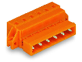 1-conductor male connector; clamping collar; 2.5 mm; Pin spacing 7.62 mm; 6-pole; 2,50 mm; orange