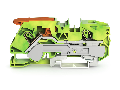 2-conductor ground terminal block; 16 mm²; with test port; side and center marking; for DIN-rail 35 x 15 and 35 x 7.5; Push-in CAGE CLAMP®; 16,00 mm²; green-yellow