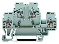 Component terminal block; double-deck; with 2 diodes 1N4007; Top anode; for DIN-rail 35 x 15 and 35 x 7.5; 2.5 mm; CAGE CLAMP; 2,50 mm; gray