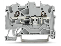 Component terminal block; 2-conductor; with diode 1N4007; anode, left side; for DIN-rail 35 x 15 and 35 x 7.5; 1.5 mm²; Push-in CAGE CLAMP®; 1,50 mm²; gray