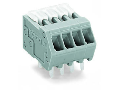 PCB terminal block; Locking slides; 0.5 mm; Pin spacing 2.54 mm; 5-pole; CAGE CLAMP; 0,50 mm; gray