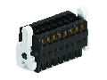 1-conductor female connector, 2-row; 100% protected against mismating; Levers; 1.5 mm; Pin spacing 3.5 mm; 20-pole; 1,50 mm; black