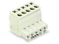 1-conductor female plug; angled; 100% protected against mismating; 2,50 mm; light gray