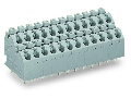 Double-deck PCB terminal block; push-button; 1.5 mm; Pin spacing 5 mm; 2 x 5-pole; Push-in CAGE CLAMP; 1,50 mm; agate gray