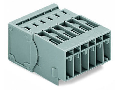 1-conductor male connector; 4 mm; Pin spacing 5 mm; 5-pole; 4,00 mm; gray