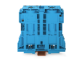 2-conductor through terminal block; 185 mm; lateral marker slots; only for DIN 35 x 15 rail; POWER CAGE CLAMP; 185,00 mm; blue