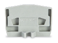 End plate; with fixing flange; 4 mm thick; gray