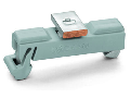 Carrier with grounding foot; parallel to carrier rail; 15 mm long; Cu 10 mm x 3 mm; suitable for 790-108 shield clamping saddles