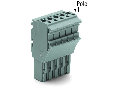 1-conductor female plug; 2.5 mm; 15-pole; 2,50 mm; gray
