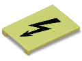 Protective warning marker; with high-voltage symbol, black; yellow