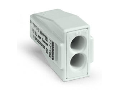 PUSH WIRE connector for junction boxes; for solid and stranded conductors; for Ex applications; max. 2.5 mm; 2-conductor; light gray housing; light gray cover; Surrounding air temperature: max 60C; 2,50 mm