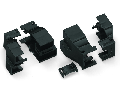 Strain relief housing; 7-pole; with locking clip; for 1 cable; 8.0  15.0 mm; 55 mm; black
