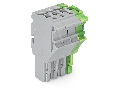 1-conductor female plug; 2.5 mm�; 4-pole; 2,50 mm�; gray, green-yellow
