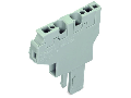 Start module for 2-conductor female connector; with integrated end plate; 4 mm; 1-pole; 4,00 mm; gray
