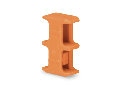 Fixing element; for 50 mm² high-current terminal blocks; orange