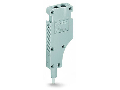 L-type test plug module; modular; with spring-loaded contact pin; Center module; 1,50 mm; gray