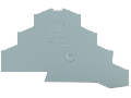 End and intermediate plate; 1 mm thick; gray