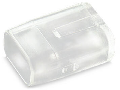 Flat cable end cover; for flat cable 2 x 1.5 mm; Plastic; transparent