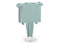 Fuse plug; with soldered miniature fuse; 1 A FF; 5 mm wide; gray