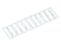 WMB marking card; as card; MARKED; L1 (100x); stretchable 5 - 5.2 mm; Horizontal marking; snap-on type; white