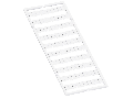 WMB marking card; as card; MARKED; 1 ... 9 (10x); stretchable 5 - 5.2 mm; Horizontal marking; snap-on type; white