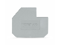 End plate; for 400 V, cut-out dimensions L1; 1.5 mm thick; gray