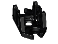 Mounting plate; 2-pole; for distribution connectors; Plastic; black