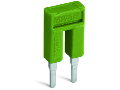 Push-in type jumper bar; insulated; 2-way; Nominal current 14 A; yellow-green