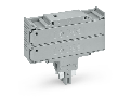 Double fuse plug; for 5 x 20 mm miniature metric fuse; without blown fuse indication; 10.4 mm wide; gray
