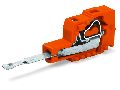 Testing plug module with contact stud; Pin spacing 5.08 mm / 0.2 in; 2,50 mm; orange