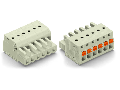 1-conductor female plug; 100% protected against mismating; push-button; 2.5 mm; Pin spacing 5 mm; 20-pole; 2,50 mm; light gray