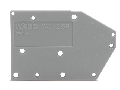 End plate; snap-fit type; 1.5 mm thick; green-yellow