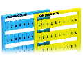 WSB marking card; as card; MARKED; k/l (each 50); not stretchable; Horizontal marking; snap-on type; yellow