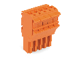 1-conductor female plug; 2.5 mm; 5-pole; 2,50 mm; orange