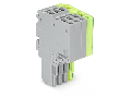 2-conductor female connector; 1.5 mm; 4-pole; 1,50 mm; gray, green-yellow