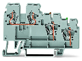 3-conductor actuator supply terminal block; with colored conductor entries; 2.5 mm²; CAGE CLAMP®; 2,50 mm²; gray
