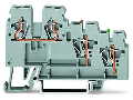 3-conductor actuator supply terminal block; with colored conductor entries; 2.5 mm; CAGE CLAMP; 2,50 mm; gray