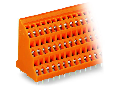 Triple-deck PCB terminal block; 2.5 mm; Pin spacing 5.08 mm; 3 x 6-pole; CAGE CLAMP; 2,50 mm; orange
