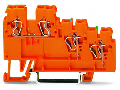 3-conductor sensor/actuator terminal block; with colored conductor entries; 2.5 mm; CAGE CLAMP; 2,50 mm; orange