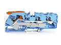 3-conductor through terminal block; with lever and Push-in CAGE CLAMP; 16 mm; with test port; suitable for Ex i applications; side and center marking; for DIN-rail 35 x 15 and 35 x 7.5; Push-in CAGE CLAMP; 16,00 mm; blue