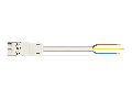pre-assembled connecting cable; Eca; Plug/open-ended; 3-pole; Cod. A; H05Z1Z1-F 3G 2.5 mm²; 8 m; 2,50 mm²; white