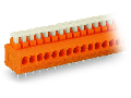 PCB terminal block; push-button; 1.5 mm; Pin spacing 3.81 mm; 6-pole; Push-in CAGE CLAMP; 1,50 mm; orange